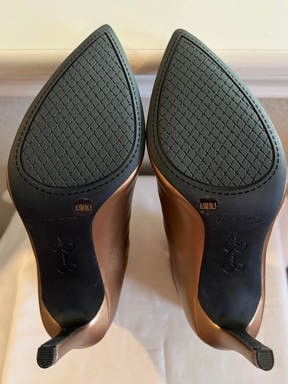 Jessica Simpson Metallic Bronze Pointed Ankle Boots
